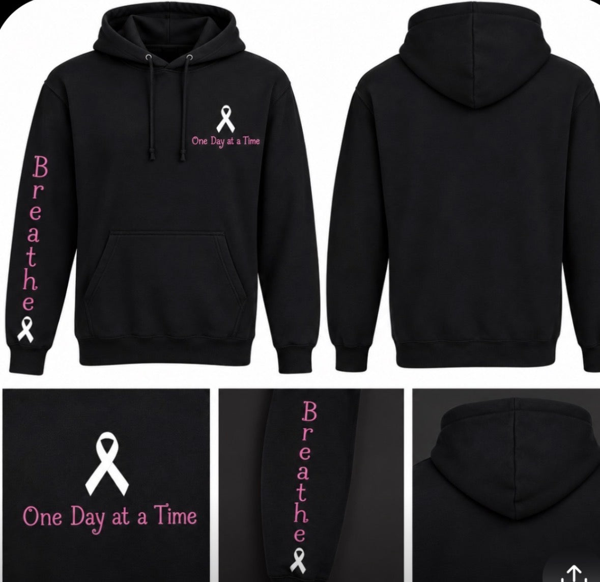 One Day at a Time Lung Cancer Pullover Hoodie